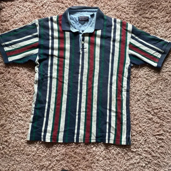 Roundtree & Yorke Striped Polo Shirt - Picture 1 of 4